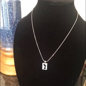 Sterling silver angel necklace.